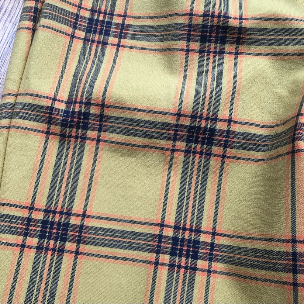 Anthropologie Maeve Yellow Plaid Pants - Picture 3 of 9